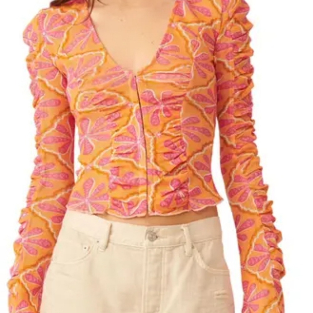 Free People colorful Ruched Women's Top